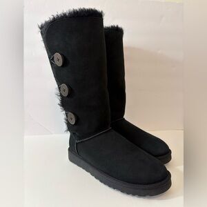 UGG Bailey Button Triplet II Tall Boots Women’s Black US 10